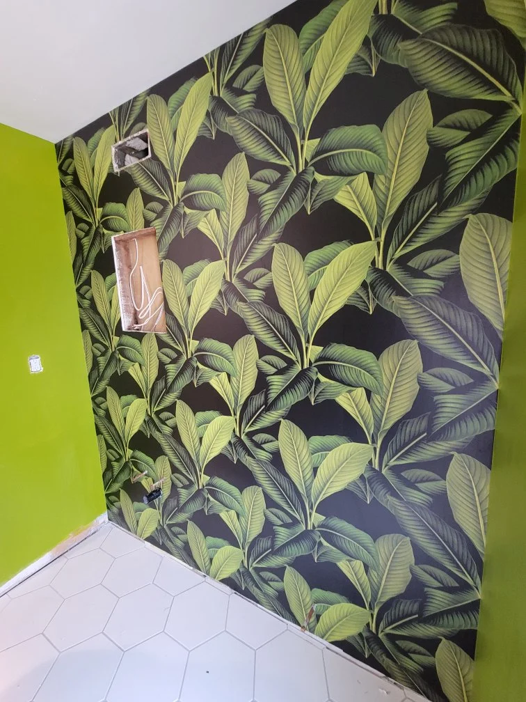 Wallpaper installation in Downtown Atlanta