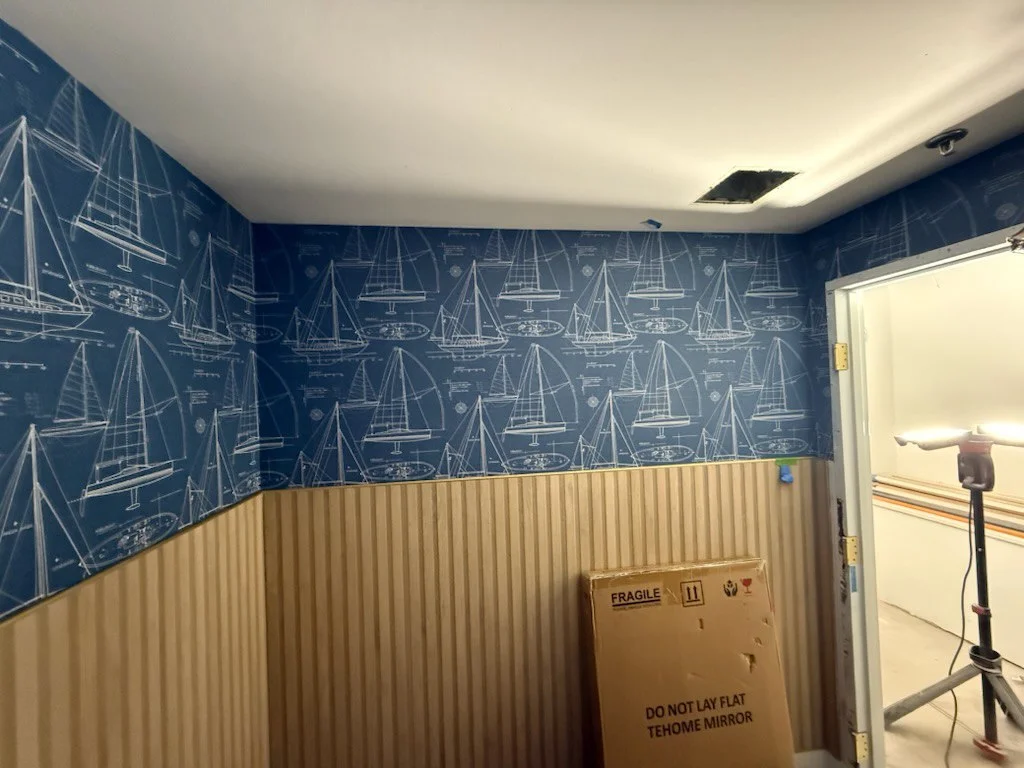 Wallpaper installation in Midtown Atlanta